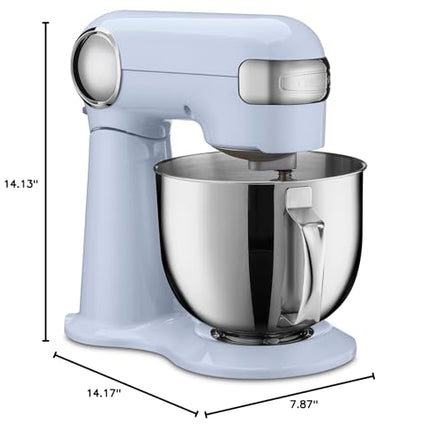 Cuisinart SMD-50CRM Precision Pro 5.5-Quart Digital Stand Mixer with 12-Speeds, 3 Preprogrammed Food Prep Settings, Mixing Bowl, Chef's Whisk, Flat Mixing Paddle, Dough Hook, and Splash Guard, Cream