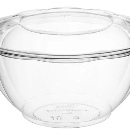Ruthy's Outlet Plastic Salad Bowls W/Airtight Dome Lids Disposable - Clear Serving Bowls | BPA-Free | Leak-Proof | Meal Prep, Catering, Parties, Takeout, To-Go & Food Storage (50 Pack, 24, Ounce)