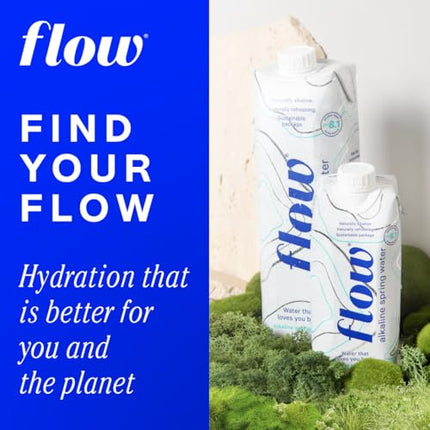 Flow Alkaline Spring Water, 100% Naturally Alkaline,1L (Pack of 6)