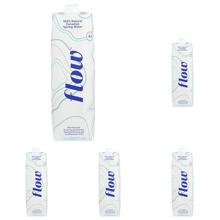 Flow Alkaline Spring Water, 100% Naturally Alkaline, 1L (33.8 Fl Oz)