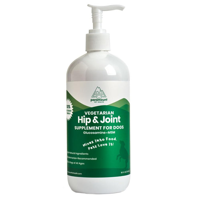 Plant-Based Liquid Glucosamine for Dogs, 1600mg Joint Support with Chondroitin, MSM & Omega 3-6-9, Shellfish-Free Dog Arthritis Supplement for Mobility & Flexibility, Made in USA, 32 oz