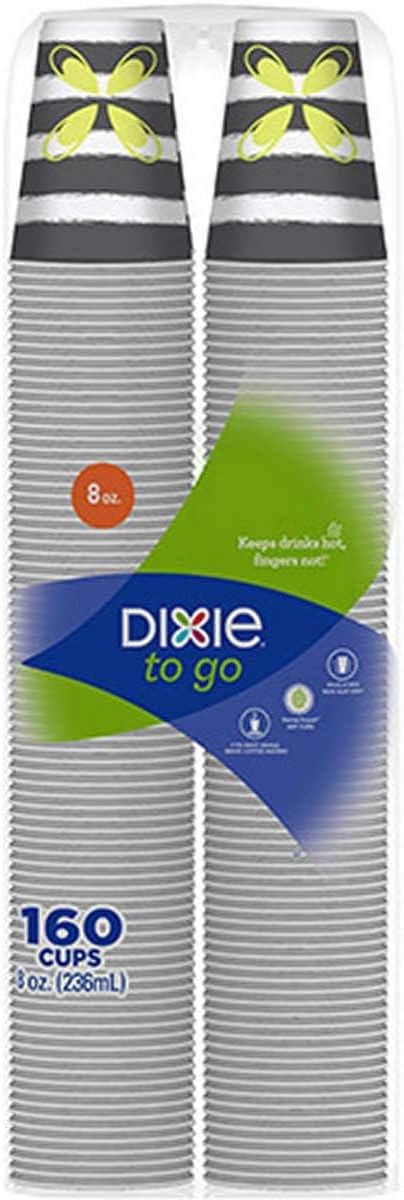 Dixie Perfect Touch Insulated Paper Cup, 8-Ounce, 160 Count (Pack of 1)
