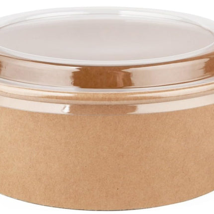 Ruthy's Outlet Kraft Salad Bowls W/Clear Lids – Disposable Paper Salad Containers, Eco-Friendly | Leak-Resistant | Microwave Safe – Ideal for Meal Prep, To-Go Orders & Catering (25, 16 oz)