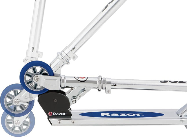 Razor AW Kick Scooter for Kids - Wheelie Bar, Lightweight, Foldable, Aluminum Frame, and Adjustable Handlebars