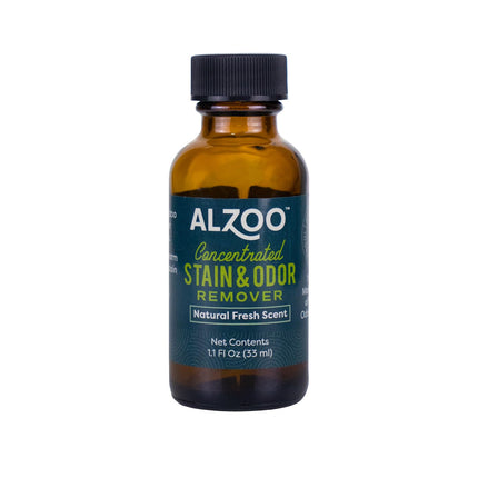 ALZOO Stain & Odor Remover, Quickly Lifts & Dissolves Pet Stains & Helps Eliminate Odors, 100% Plant-Based Active Ingredients, Lavender Vanilla Scent, 32 Fl. Oz Spray Bottle