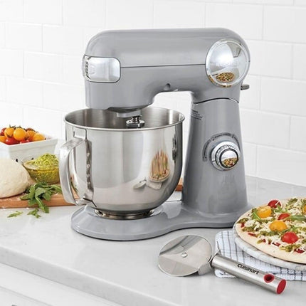Cuisinart SMD-50CRM Precision Pro 5.5-Quart Digital Stand Mixer with 12-Speeds, 3 Preprogrammed Food Prep Settings, Mixing Bowl, Chef's Whisk, Flat Mixing Paddle, Dough Hook, and Splash Guard, Cream