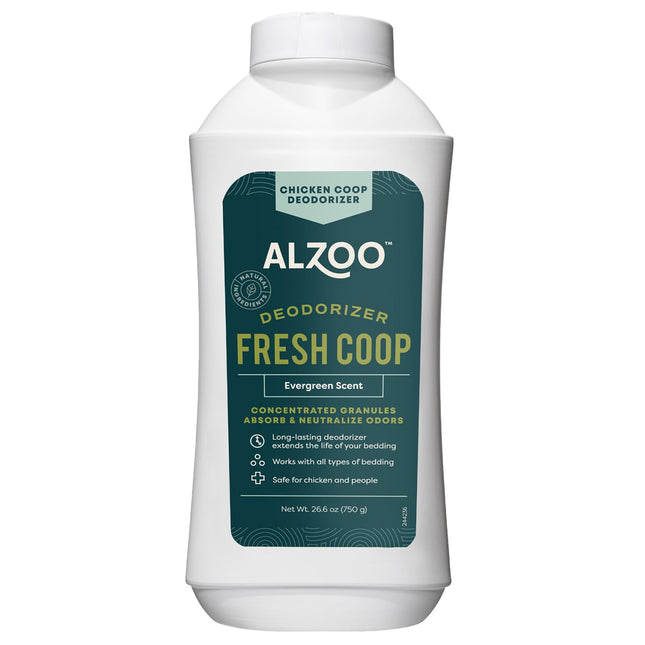 ALZOO My Fresh Coop Deodorizer, Chicken Coop Deodorizer, Concentrated Granules Absorb & Help Neutralize Odors, Mineral-Based Active Ingredients, Up To 30 Uses, 26.6 Oz., Single