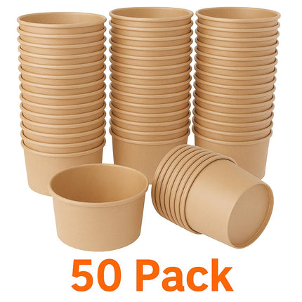 Ruthy's Outlet Kraft Salad Bowls W/Clear Lids – Disposable Paper Salad Containers, Eco-Friendly | Leak-Resistant | Microwave Safe – Ideal for Meal Prep, To-Go Orders & Catering (25, 16 oz)