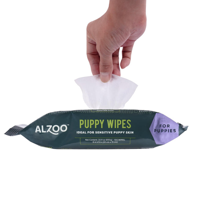 ALZOO Grooming Hypoallergenic Wipes for Dogs, 100% Plant-Based Active Ingredients, 100 Count