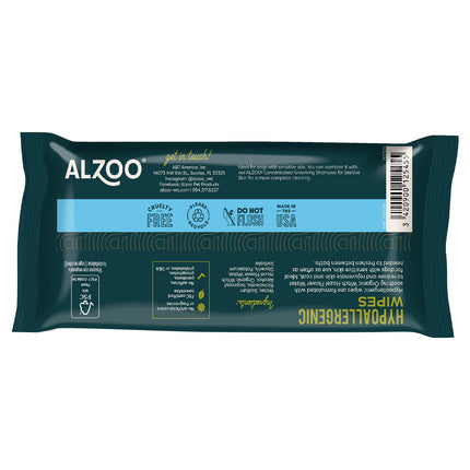 ALZOO Grooming Hypoallergenic Wipes for Dogs, 100% Plant-Based Active Ingredients, 100 Count