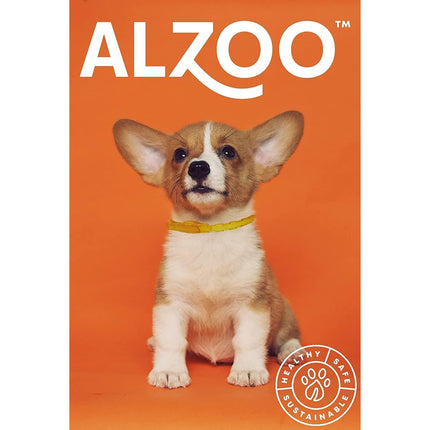 ALZOO Natural Flea & Tick Dog Collar - Helps Repel Fleas, Ticks & Mosquitoes - 100% Plant-Based Active Ingredients - Waterproof - Up to 4 Months Protection - Medium-Sized Dogs: 16-40 lbs - Single