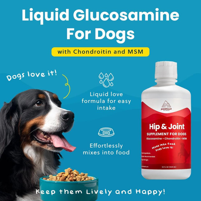 Complete Dog Wellness Bundle: Liquid Glucosamine & Liquid Vitamins for Joint Health & Vitality