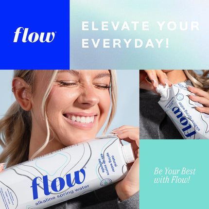 Flow Alkaline Spring Water, 100% Naturally Alkaline,1L (Pack of 6)