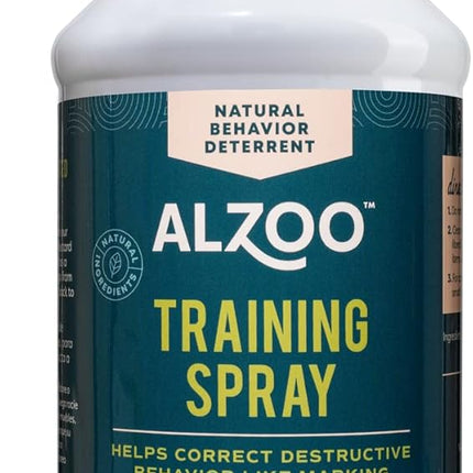ALZOO Outdoor Training Spray for Dogs, Helps Correct Destructive Behavior Like Marking & Chewing On Outdoor Areas, 100% Plant-Based Active Ingredients, 32 Fl. Oz. Spray Bottle
