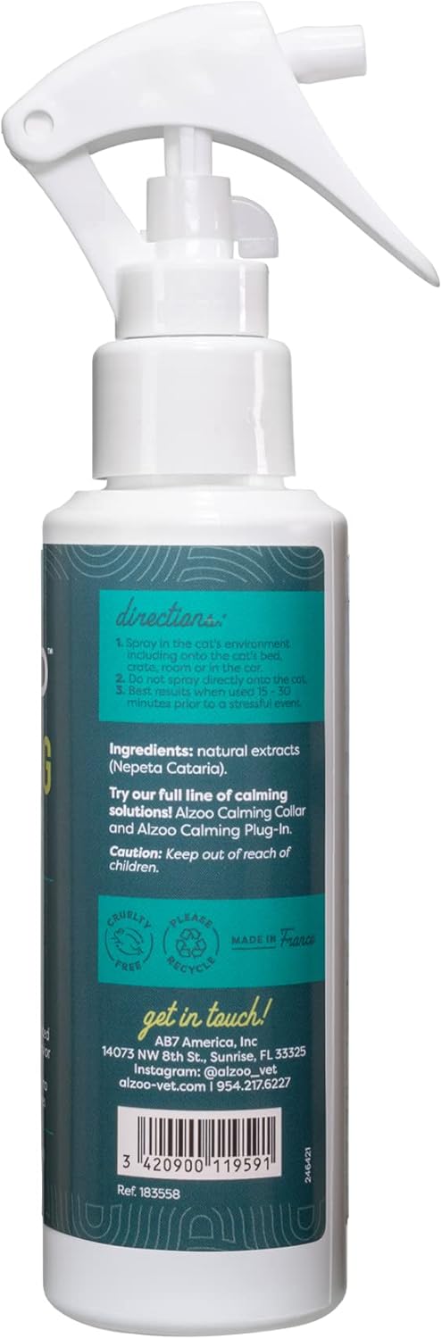 ALZOO Calming Cat Collar and Spray Bundle