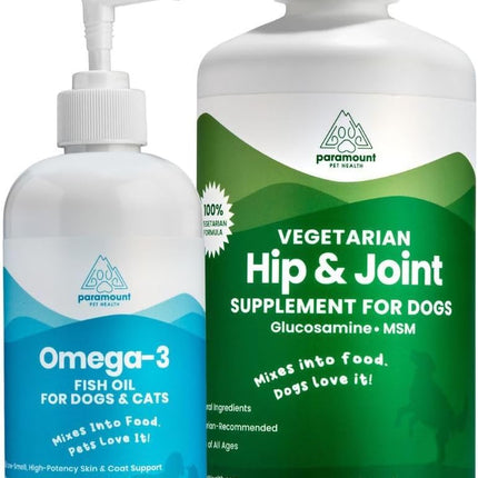 Plant-Based Joint & Omega Bundle for Dogs: Vegetarian Glucosamine + Natural Omega-3
