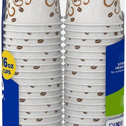 Dixie PerfecTouch Insulated Hot/Cold Paper Cups, Coffee Haze, 16 Oz (144 Count)