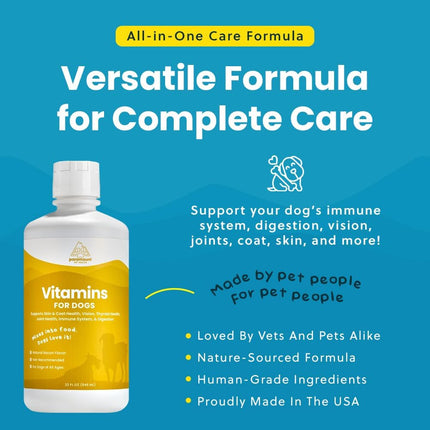Vegetarian Dog Wellness Bundle: Plant-Based Glucosamine & Liquid Vitamins for Joint Health & Vitality