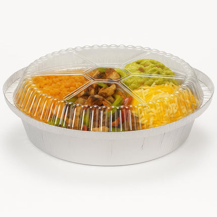 Ruthy's Outlet Round aluminum foil pans Disposable Tray Containers for Storing, Baking, Meal Prep & Reheating | Freezer & Oven Safe, Recyclable (30, 8" Round)