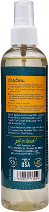 ALZOO Natural Flea and Tick Repellent Spray for Dogs, Effectively Repels Fleas, Ticks & Mosquitos, Plant-Based Active Ingredients, Sulfate-Free, 8 Fl. Oz.