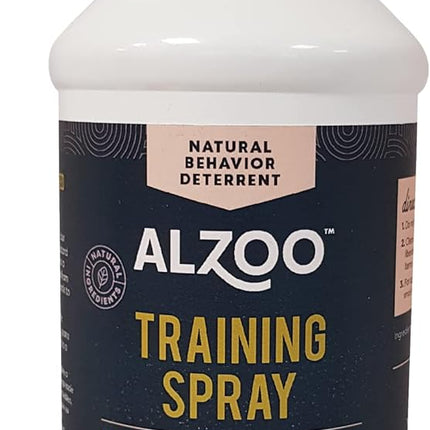 ALZOO Indoor and Outdoor Training Spray for Dogs, Helps Correct Destructive Behavior Like Marking & Chewing On Indoor Areas, 100% Plant-Based Active Ingredients, 32 Fl. Oz. Spray Bottle