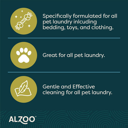 ALZOO Laundry Detergent Strips For Pet Laundry, Removes Dirt, Odors and Stains, Fragrance Free, 12 Sheets
