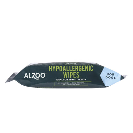 ALZOO Grooming Hypoallergenic Wipes for Dogs, 100% Plant-Based Active Ingredients, 100 Count