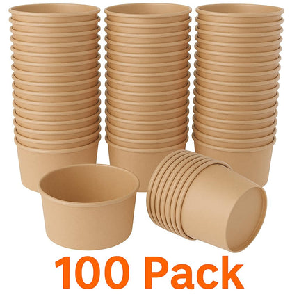 Ruthy's Outlet Kraft Salad Bowls W/Clear Lids – Disposable Paper Salad Containers, Eco-Friendly | Leak-Resistant | Microwave Safe – Ideal for Meal Prep, To-Go Orders & Catering (25, 16 oz)