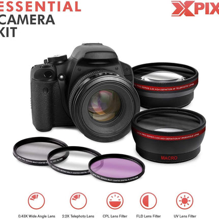Nikon D3500 DSLR Camera with AF-P DX NIKKOR 18-55mm f/3.5-5.6G VR Lens + 32GB Card, Flash, Tripod, and Bundle