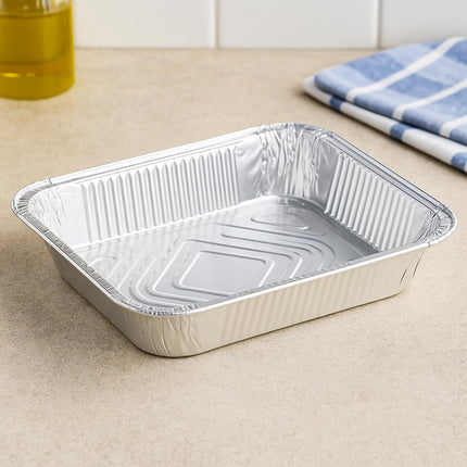 Ruthy's Outlet Disposable Aluminum Foil Pans, Half Size Steam Table Deep, 30 Pack, Silver, 2.5 Inches Deep (10 Pack)