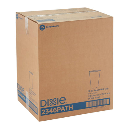 Dixie 2346PATH Pathways Paper Hot Cups, 16oz (Case of 1000)