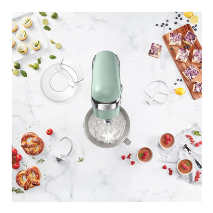 Cuisinart SMD-50CRM Precision Pro 5.5-Quart Digital Stand Mixer with 12-Speeds, 3 Preprogrammed Food Prep Settings, Mixing Bowl, Chef's Whisk, Flat Mixing Paddle, Dough Hook, and Splash Guard, Cream