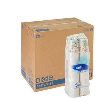 Dixie PerfecTouch 12 oz. Insulated Paper Hot Coffee Cup by GP PRO (Georgia-Pacific), Coffee Haze, , 960 Count (160 Cups Per Sleeve, 6 Sleeves Per Case)