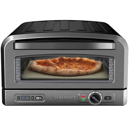 Cuisinart Indoor Pizza Oven – Bake 12” Pizzas in Minutes – Portable Countertop Pizza Oven – Matte Black Stainless Steel - CPZ-120MB
