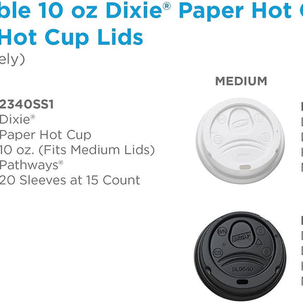 Dixie Pathways Paper Hot Cups, 10 oz.