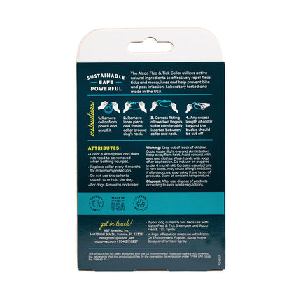 ALZOO Natural Flea & Tick Dog Collar - Helps Repel Fleas, Ticks & Mosquitoes - 100% Plant-Based Active Ingredients, Waterproof, Up to 4 Months Protection - Small-Sized Dogs 15 lbs & Under - Pack of 2