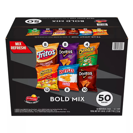 Frito Lay Bold Mix Variety Pack Chips (50 Count)