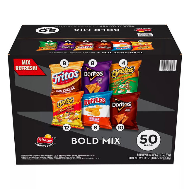 Frito Lay Bold Mix Variety Pack Chips (50 Count)