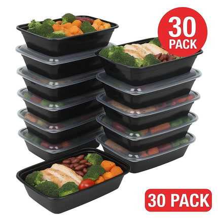 Ruthy's Outlet Meal Prep Containers W/Lids -Square Food Storage – BPA-Free| Stackable | Microwave | Freezer & Dishwasher Safe | Reusable Lunch Bento Box Portion Control & Planning (15 Pack, 16 oz)