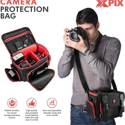 Nikon D3500 DSLR Camera with AF-P DX NIKKOR 18-55mm f/3.5-5.6G VR Lens + 32GB Card, Flash, Tripod, and Bundle