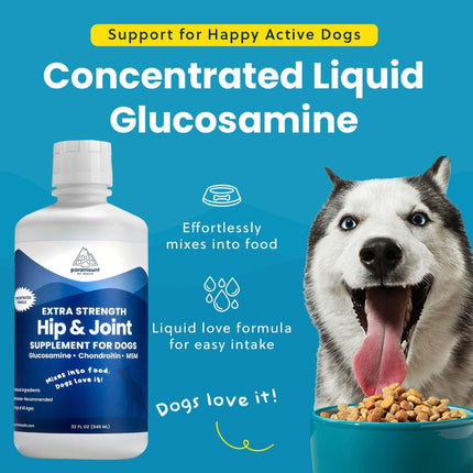 Large Dog Vitality Bundle: Liquid Glucosamine & Vitamins for Joint Health and Wellness