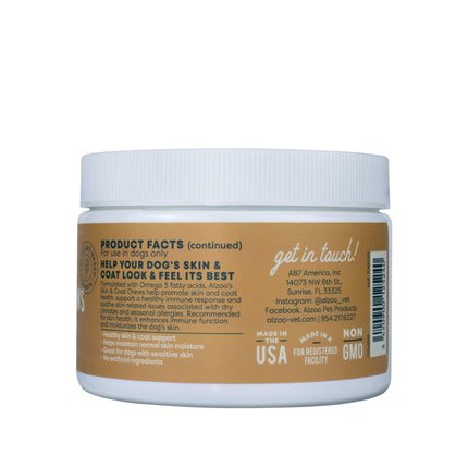 ALZOO Allergy Chews for Dogs, 100% Plant-Based Active Ingredients, Peanut Butter Flavor, 90 Count