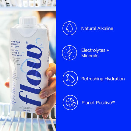 Flow Alkaline Spring Water - Refreshing Taste Of Natural Alkaline Water With Natural Electrolytes, Eco-Friendly Packaging, Non-GMO And BPA-Free. Unflavored. 12 Pack of 16.9 FL Bottles