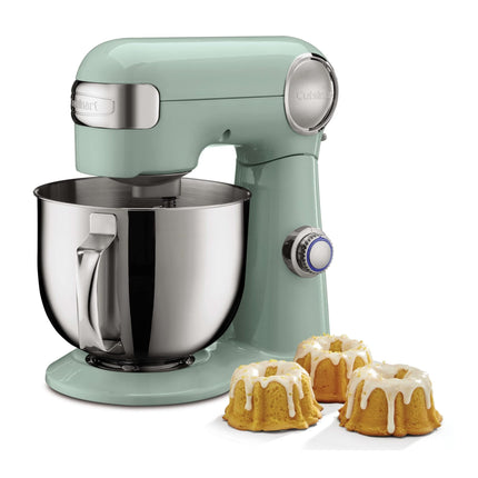 Cuisinart SMD-50CRM Precision Pro 5.5-Quart Digital Stand Mixer with 12-Speeds, 3 Preprogrammed Food Prep Settings, Mixing Bowl, Chef's Whisk, Flat Mixing Paddle, Dough Hook, and Splash Guard, Cream