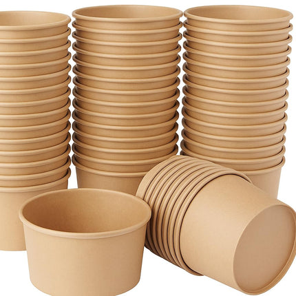 Ruthy's Outlet Kraft Salad Bowls W/Clear Lids – Disposable Paper Salad Containers, Eco-Friendly | Leak-Resistant | Microwave Safe – Ideal for Meal Prep, To-Go Orders & Catering (25, 16 oz)