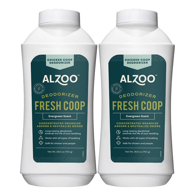 ALZOO My Fresh Coop Deodorizer, Chicken Coop Deodorizer, Concentrated Granules Absorb & Help Neutralize Odors, Mineral-Based Active Ingredients, Up To 30 Uses, 26.6 Oz., Single