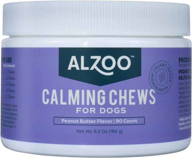 ALZOO Calming Chews, Gentle Puppy Shampoo, Indoor Training Spray and Calming Diffuser Kit Bundle for Dogs