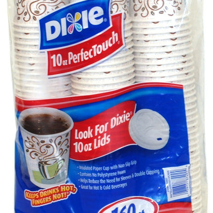 Dixie Paper Perfectouch Hot Cups, 160 Count, 10 Ounce