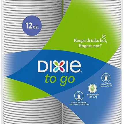 Dixie PerfecTouch Insulated Paper Cups, 12 oz, Coffee Haze, 160 Count