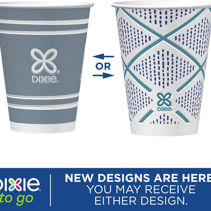Dixie To Go Paper Coffee Cups, 12 oz, 132 ct, Disposable Insulated Paper Cups for On-The-Go Hot or Cold Beverages